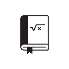 Maths icon design with white background stock illustration