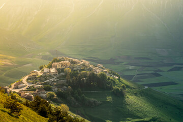 Castelluccio di Norcia in early morning light