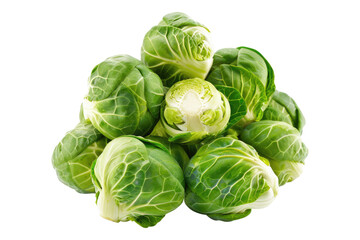 Fototapeta premium Brussel sprouts isolated on transparent background