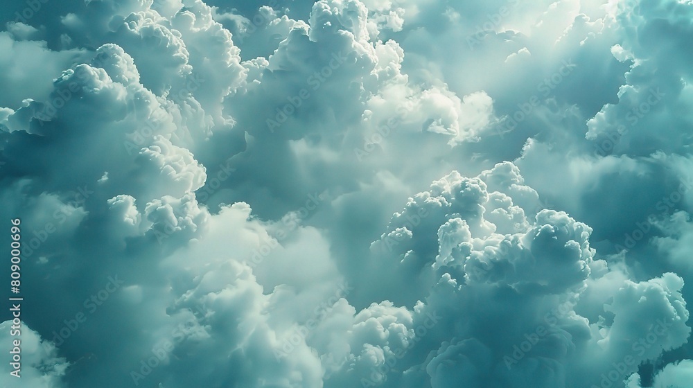Poster surreal abstract pattern formed by clouds in the sky