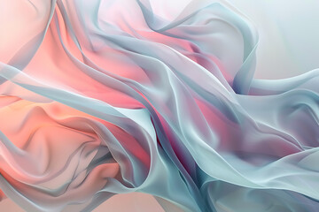 Obraz premium Abstract silk flowing lines in pastel colors