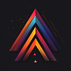 colorful triangle geometric abstract background