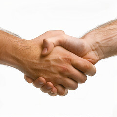 Shaking hands business vector, symbol of success deal, happy partnership, greeting shake, casual handshaking agreement isolated on white background