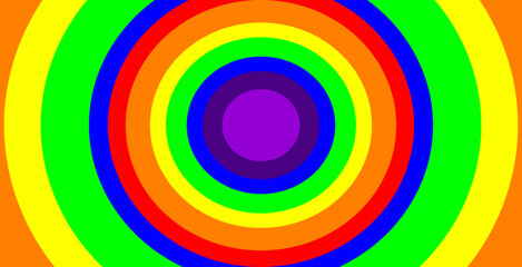 Obraz premium Beautiful round rainbow background vector illustration.