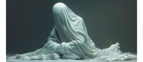 Spectral Phantom A Stunning D Render of a Transparent Ghostly Apparition - obrazy, fototapety, plakaty