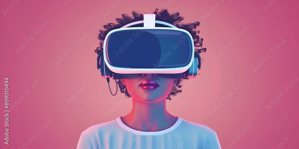 Poster virtual reality customer service representative assisting with troubleshooting