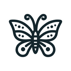 illustration in flat style linear beetle