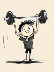 Boy Weightlifter