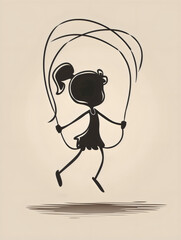 Girl Skipping Rope