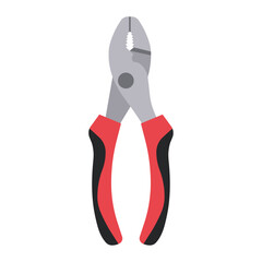Combination Slip Joint Pliers Tool for Home Repairs, Vector Flat Illustration Design