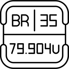 Bromine Periodic Table Element Icon