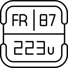 Francium Periodic Table Element Icon