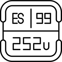 Einsteinium Periodic Table Element Icon