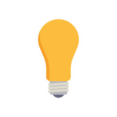Light Bulb Symbol of Innovation and Bright Ideas, Vector Flat Illustration Design