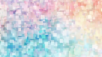 abstract digital mosaic infused with a spectrum of pastel shades