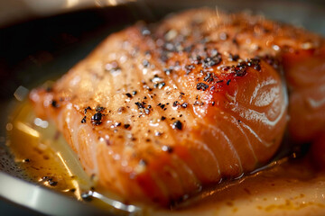 Salmon roast steak.