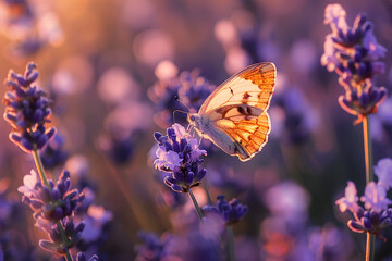 butterfly on lavender flower