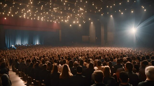 Audience Seated in Front of Stage at Event Generative AI