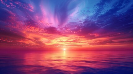 Fototapeta premium Generate a visual representation of a sunset