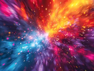 Mesmerizing Explosion of Vibrant Lights and Colors for Creative Digital Artworks and Backgrounds