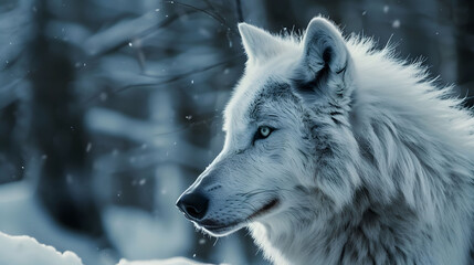 Fototapeta premium Wolf in the snow