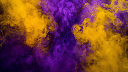 Smoke in a striking pattern of bright yellow and deep purple, offering a bold contrast that captures the essence of abstract expressionism.