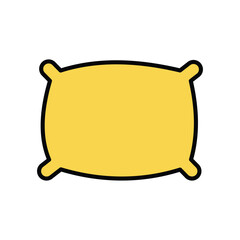 pillow icon with white background vector stock illustration