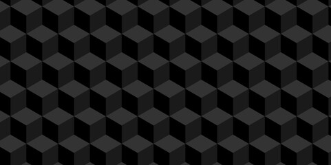 	
Vector Minimal cubes geometric tile and mosaic wall grid backdrop hexagon technology wallpaper background. black and gray block cube structure backdrop grid triangle texture vintage design.