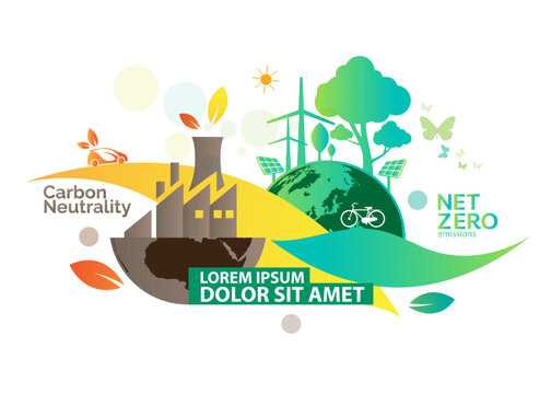 Net zero and carbon neutral concept , Carbon Neutrality