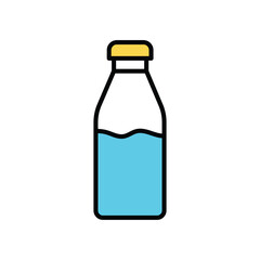 milk icon with white background vector stock illustration