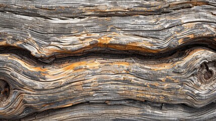 Aged Wooden Texture Close-up, Natural Patterns and Grains