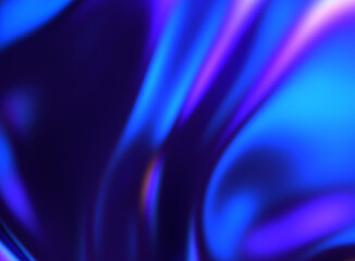 Fundo azul 3d holográfico. Futuristica, colorido líquido. Fundo reluzente neon azul translúcido com aspecto brilhante. Elemento gráfico desgin.