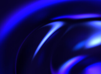 Fundo azul 3d holográfico. Futuristica, colorido líquido. Fundo reluzente neon azul translúcido com aspecto brilhante. Elemento gráfico desgin.