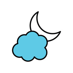 night icon with white background vector stock illustration