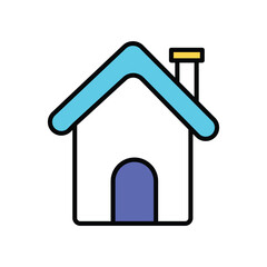 house icon with white background vector stock illustration