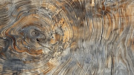 Obraz premium Aged Wooden Texture Close-up, Natural Patterns and Grains