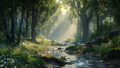 Obraz premium Captivating drawing portraying the charm of the enchanted forest