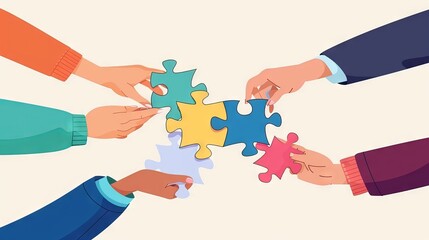 Teamwork concept design for business