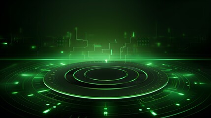 Obraz premium green Abstract technology background circles digital hi-tech technology design background. concept innovation. vector illustration
