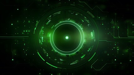 
green Abstract technology background circles digital hi-tech technology design background. concept innovation. vector illustration
