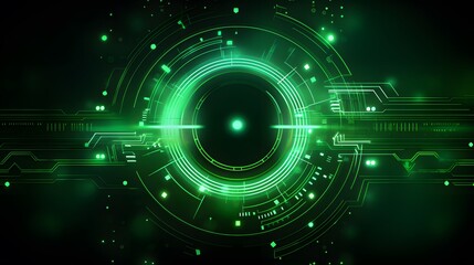 
green Abstract technology background circles digital hi-tech technology design background. concept innovation. vector illustration