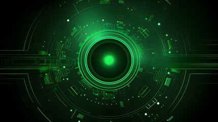 Obraz premium green Abstract technology background circles digital hi-tech technology design background. concept innovation. vector illustration