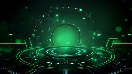 Fototapeta premium green Abstract technology background circles digital hi-tech technology design background. concept innovation. vector illustration