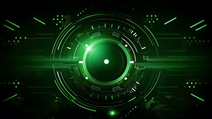 
green Abstract technology background circles digital hi-tech technology design background. concept innovation. vector illustration
