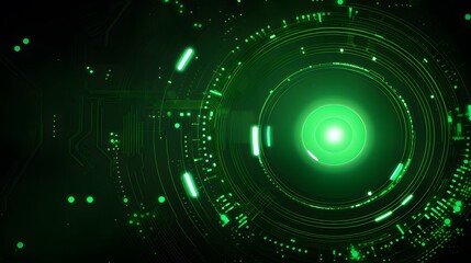 
green Abstract technology background circles digital hi-tech technology design background. concept innovation. vector illustration