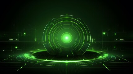 Obraz premium green Abstract technology background circles digital hi-tech technology design background. concept innovation. vector illustration