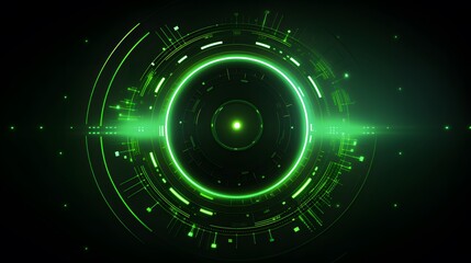 
green Abstract technology background circles digital hi-tech technology design background. concept innovation. vector illustration