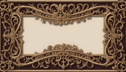 A regal frame with ornate scrollwork and flourishe upscaled 2