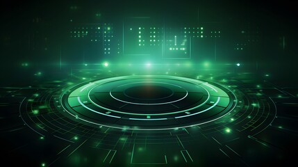 Fototapeta premium green Abstract technology background circles digital hi-tech technology design background. concept innovation. vector illustration