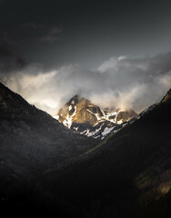 sunset in the mountains